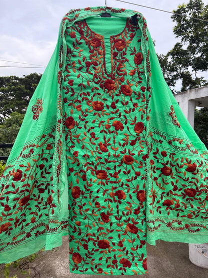 Chikonwala's Exclusive Hand Embroidered Fulkari Dress