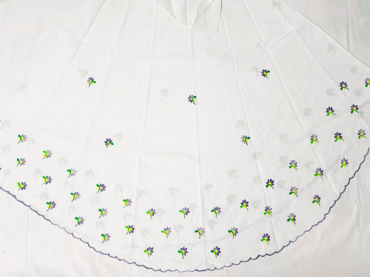 Chikonwala Hand Embroidered Cotton Islamic Namaz Hijab with Floral Embroidery