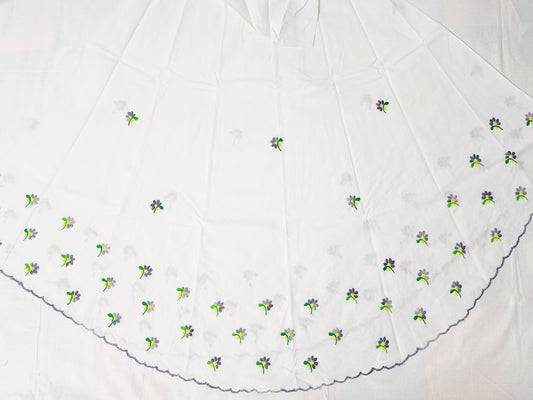 Chikonwala Hand Embroidered Cotton Islamic Namaz Hijab with Floral Embroidery