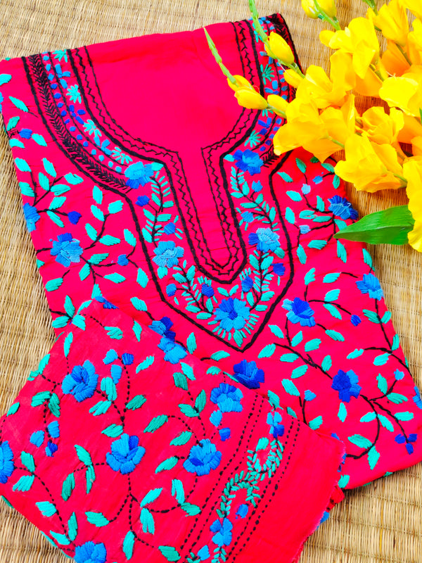 Chikonwala's Exclusive Hand Embroidered Fulkari Dress