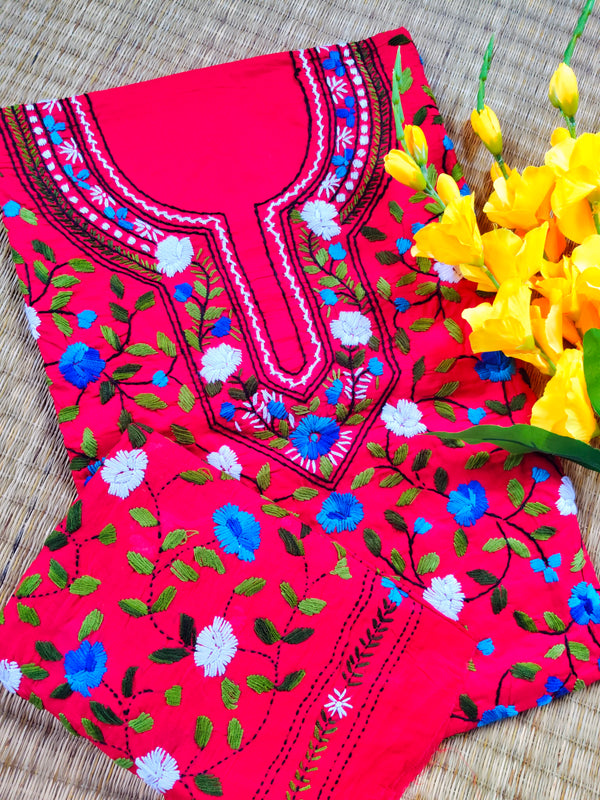 Chikonwala's Exclusive Hand Embroidered Fulkari Dress