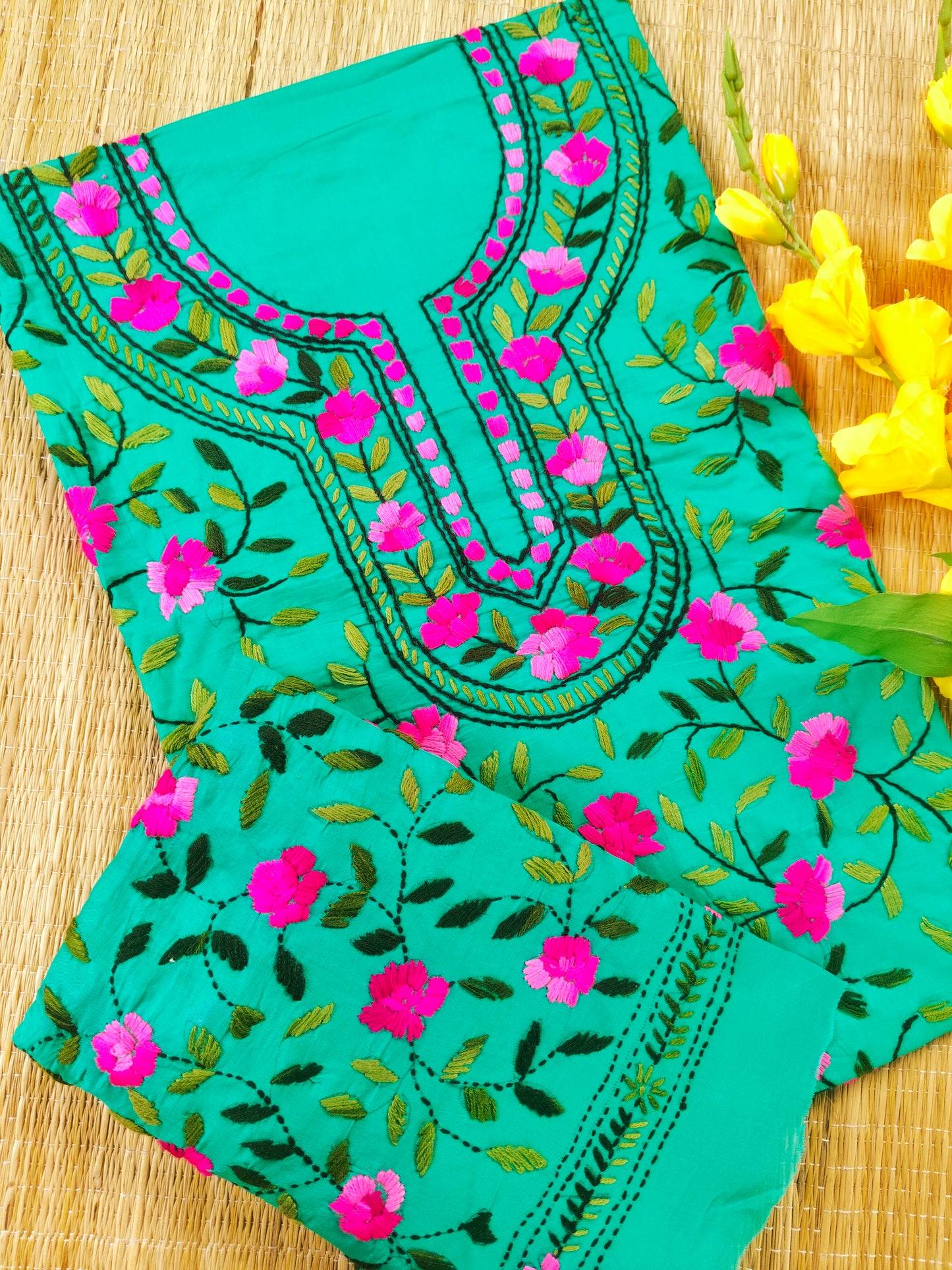 Chikonwala's Exclusive Hand Embroidered Fulkari Dress