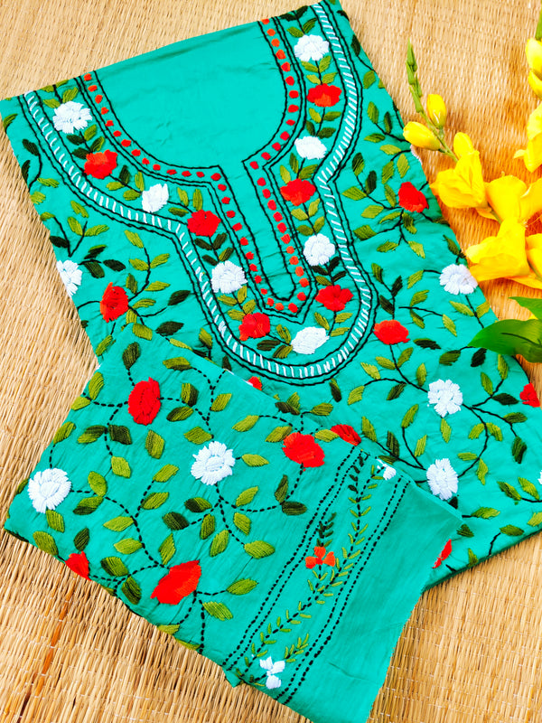 Chikonwala's Exclusive Hand Embroidered Fulkari Dress