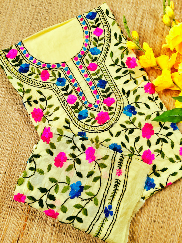 Chikonwala's Exclusive Hand Embroidered Fulkari Dress