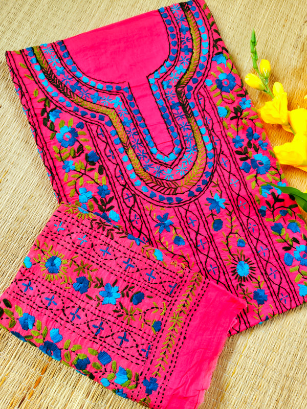 Chikonwala's Exclusive Hand Embroidered Fulkari Dress