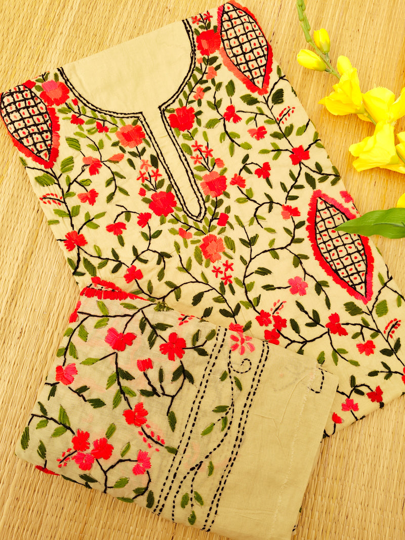 Chikonwala's Exclusive Hand Embroidered Fulkari Dress