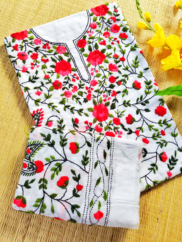 Chikonwala's Exclusive Hand Embroidered Fulkari Dress