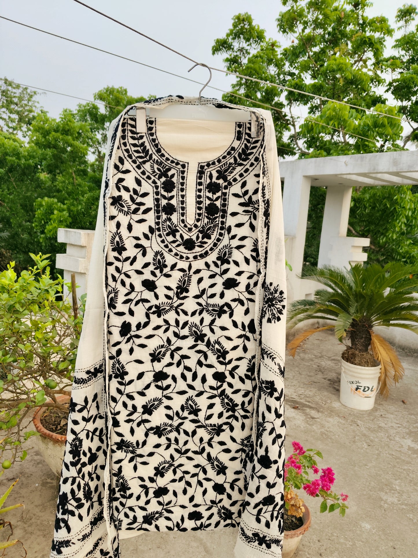 Chikonwala's Exclusive Hand Embroidered Fulkari Dress