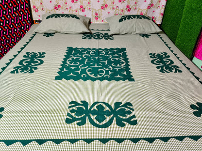 Chikonwala's Hand Pachwork Floral Design Bedsheet