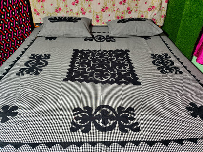 Chikonwala's Hand Pachwork Floral Design Bedsheet
