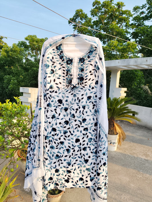 Chikonwala's Exclusive Hand Embroidered Fulkari Dress