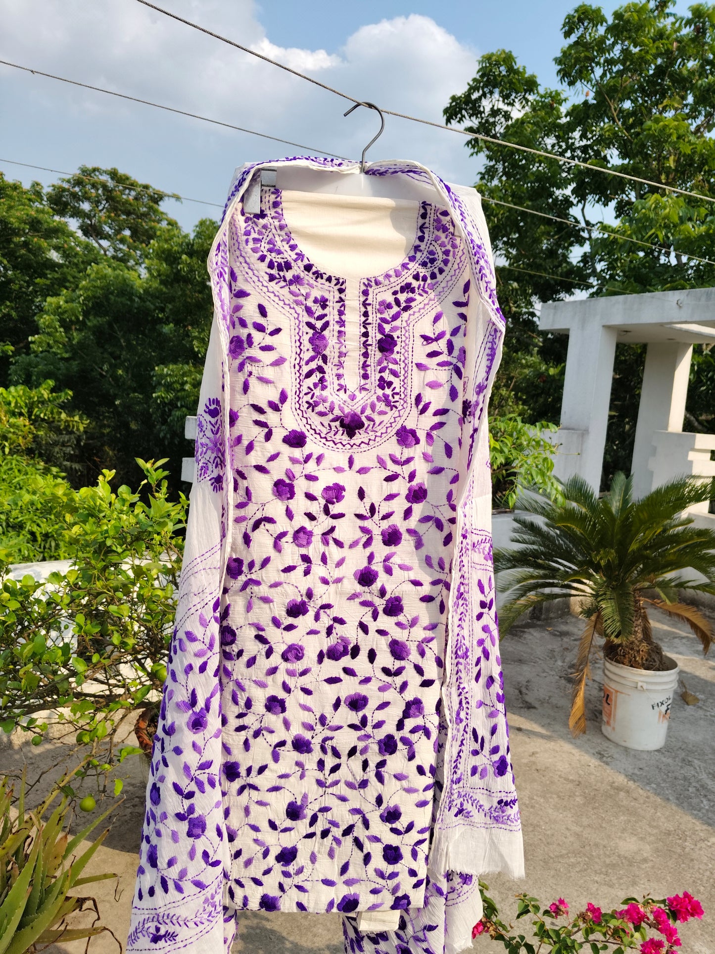 Chikonwala's Exclusive Hand Embroidered Fulkari Dress