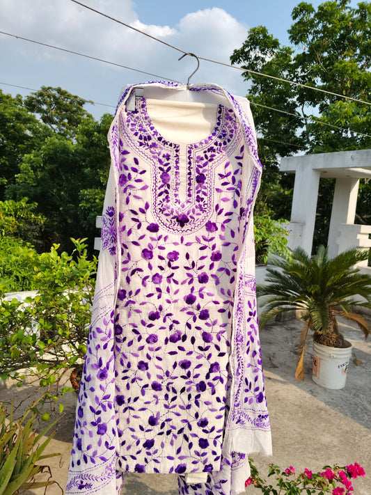 Chikonwala's Exclusive Hand Embroidered Fulkari Dress