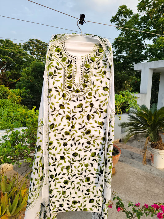 Chikonwala's Exclusive Hand Embroidered Fulkari Dress