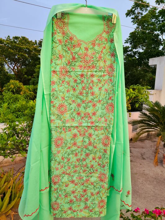 Chikonwala's Exclusive Hand Embroidered Fulkari Dress