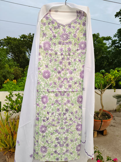 Chikonwala's Exclusive Hand Embroidered Fulkari Dress