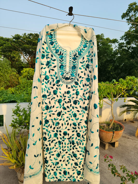 Chikonwala's Exclusive Hand Embroidered Fulkari Dress