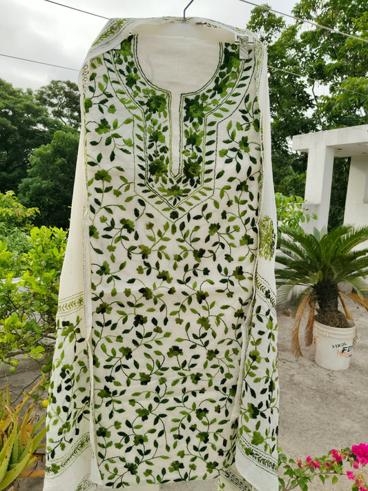 Chikonwala's Exclusive Hand Embroidered Fulkari Dress