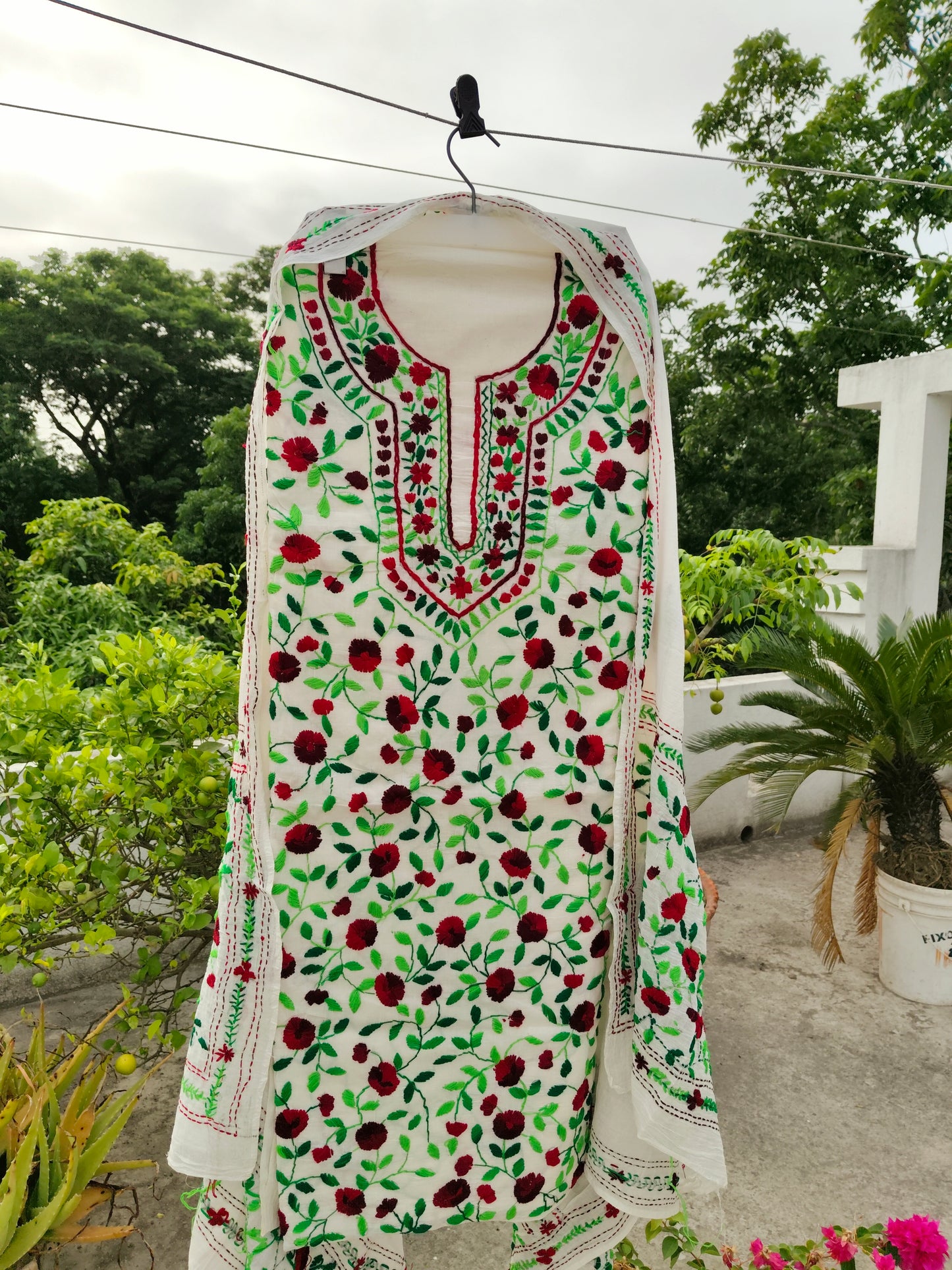Chikonwala's Exclusive Hand Embroidered Fulkari Dress