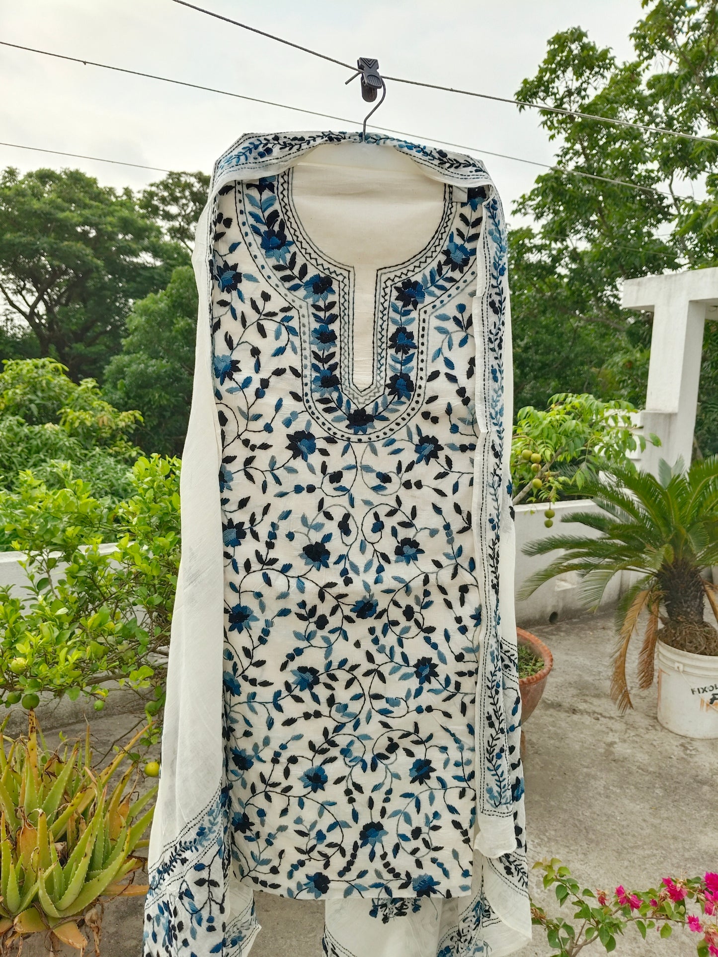Chikonwala's Exclusive Hand Embroidered Fulkari Dress