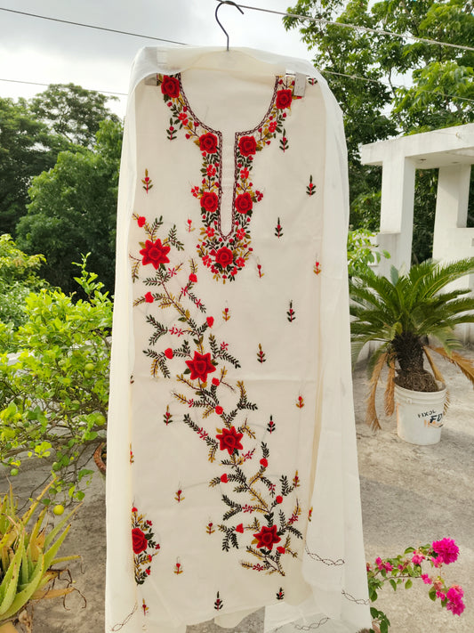Chikonwala's Exclusive Hand Embroidered Fulkari Dress