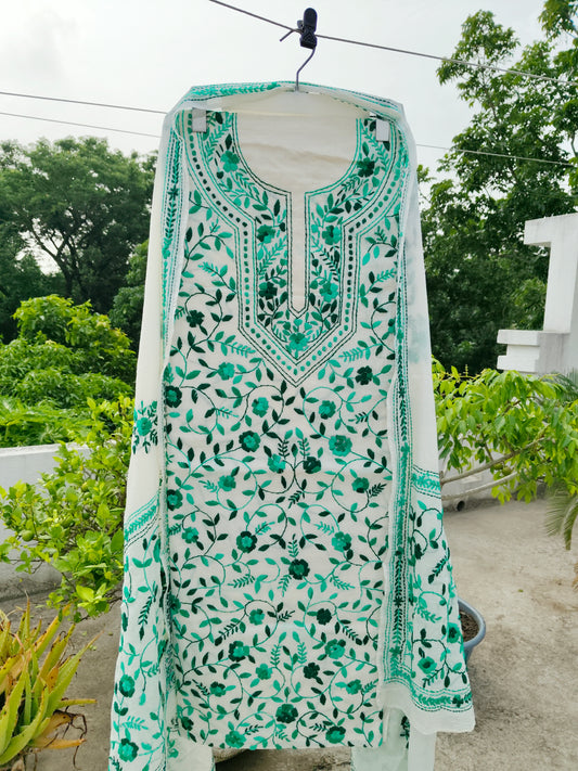 Chikonwala's Exclusive Hand Embroidered Fulkari Dress