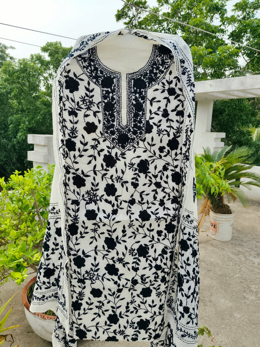 Chikonwala's Exclusive Hand Embroidered Fulkari Dress