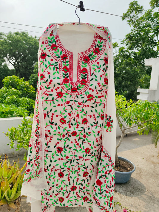 Chikonwala's Exclusive Hand Embroidered Fulkari Dress