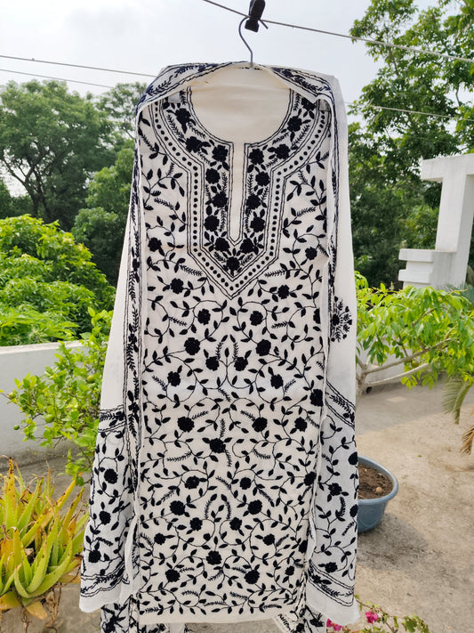 Chikonwala's Exclusive Hand Embroidered Fulkari Dress