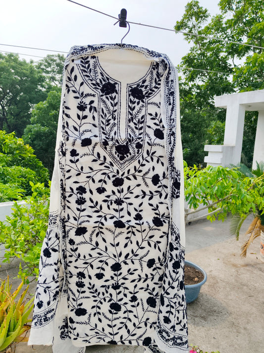 Chikonwala's Exclusive Hand Embroidered Fulkari Dress