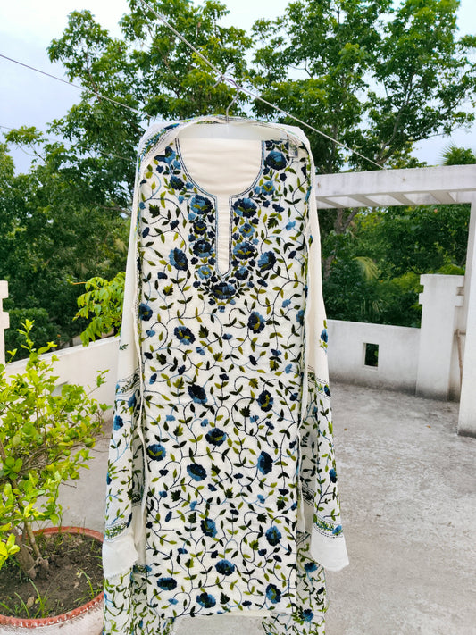 Chikonwala's Exclusive Hand Embroidered Fulkari Dress
