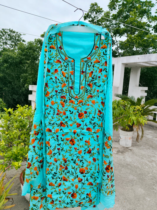 Chikonwala's Exclusive Hand Embroidered Fulkari Dress
