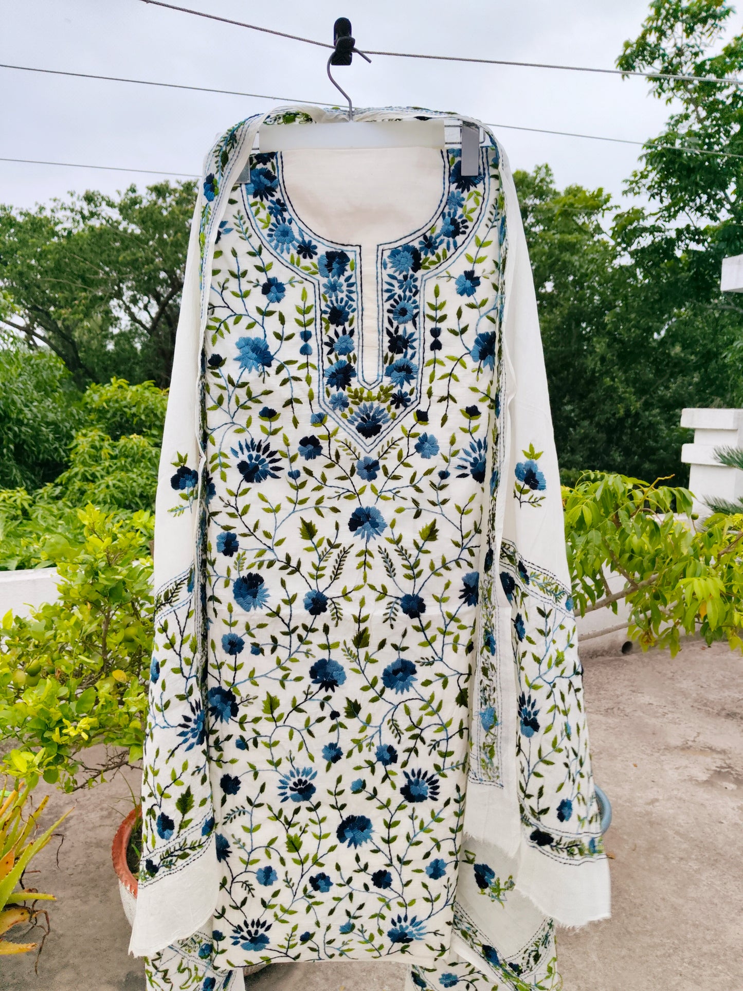 Chikonwala's Exclusive Hand Embroidered Fulkari Dress