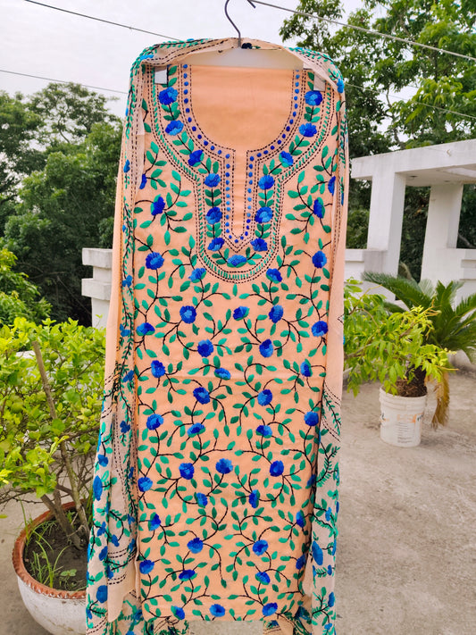Chikonwala's Exclusive Hand Embroidered Fulkari Dress