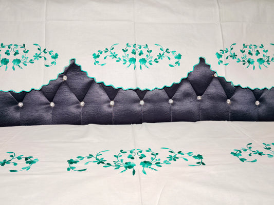 Hand Embroidered Sofa Cover (3+1+1 Seater)