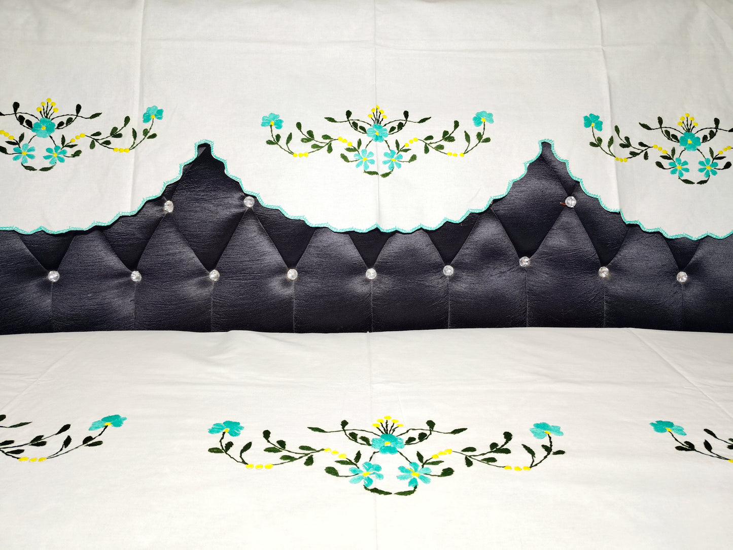 Hand Embroidered Sofa Cover (3+1+1 Seater)