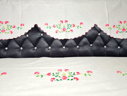 Hand Embroidered Sofa Cover (3+1+1 Seater)