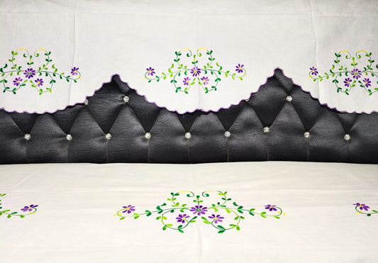 Hand Embroidered Sofa Cover (3+1+1 Seater)