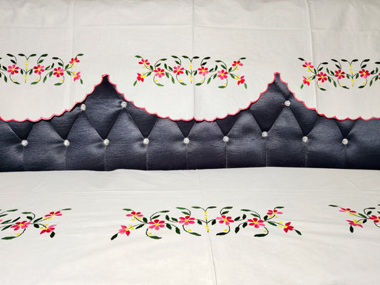 Hand Embroidered Sofa Cover (3+1+1 Seater)
