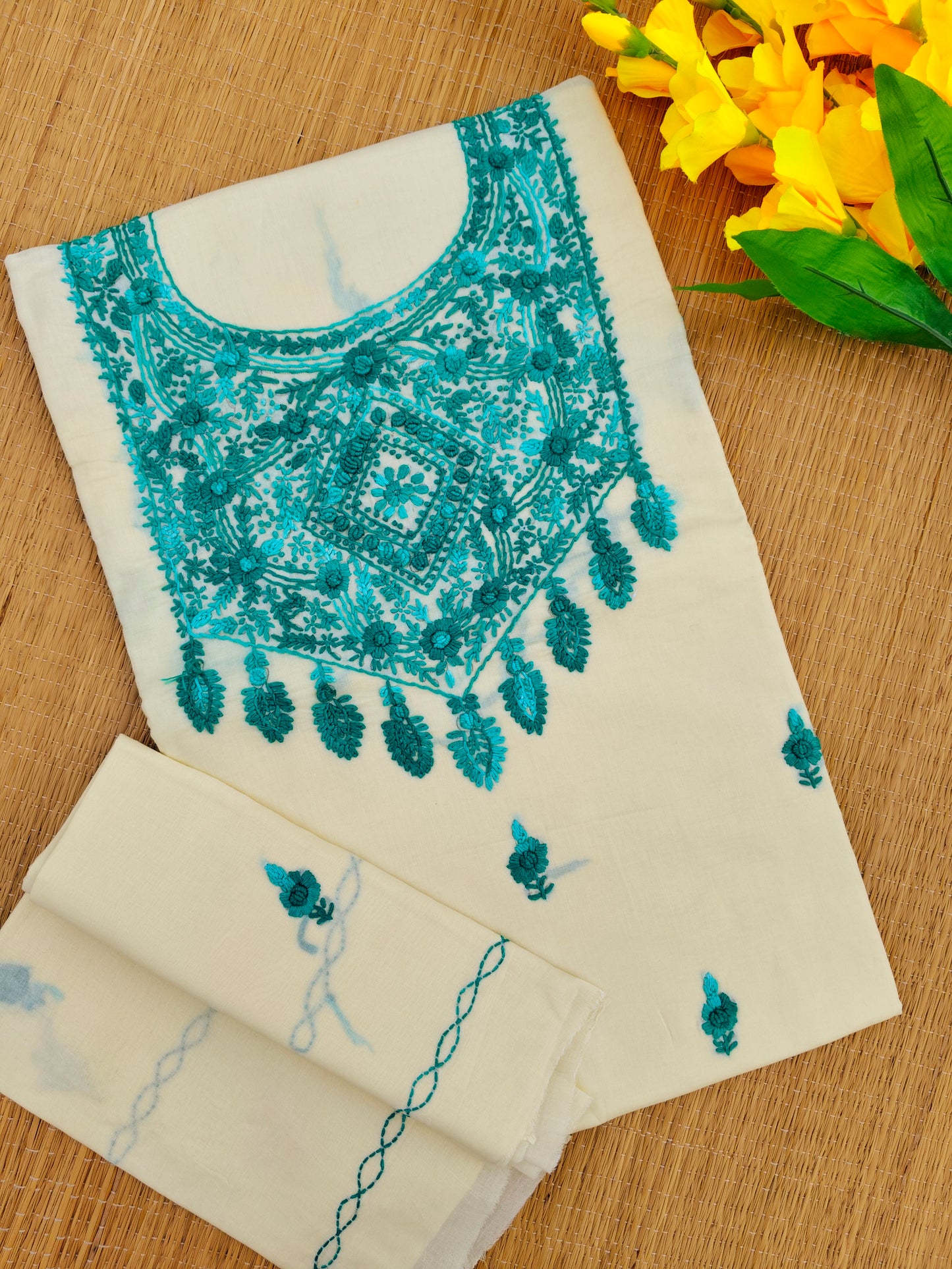 Chikonwala's Exclusive Hand Embroidered Fulkari Dress