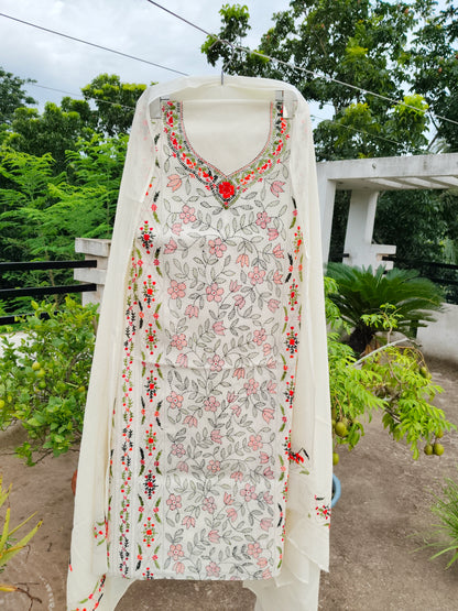 Chikonwala's Exclusive Hand Embroidered Fulkari Dress
