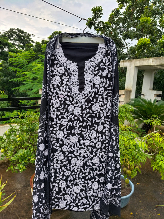 Chikonwala's Exclusive Hand Embroidered Fulkari Dress