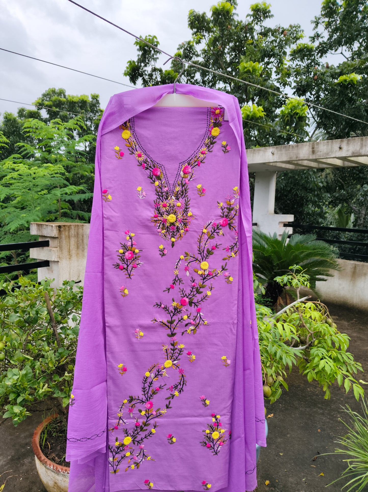 Chikonwala's Exclusive Hand Embroidered Fulkari Dress