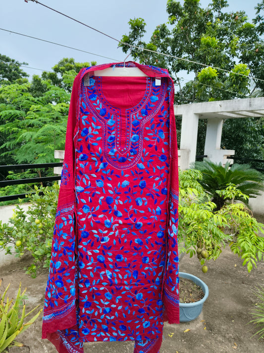 Chikonwala's Exclusive Hand Embroidered Fulkari Dress