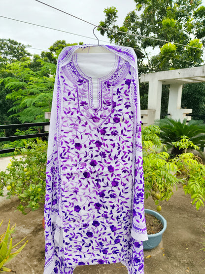 Chikonwala's Exclusive Hand Embroidered Fulkari Dress