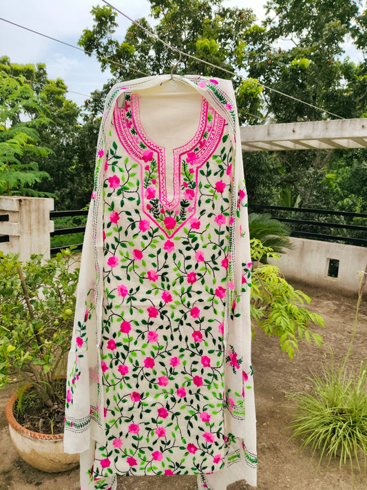 Chikonwala's Exclusive Hand Embroidered Fulkari Dress