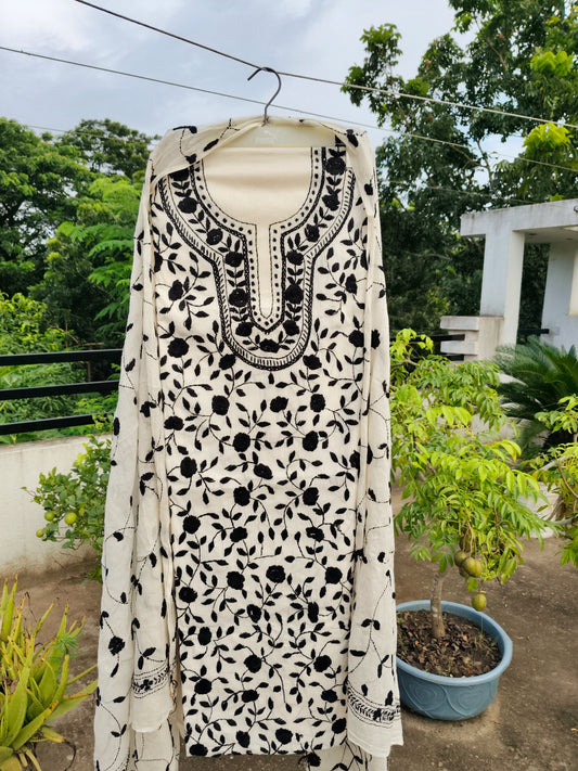 Chikonwala's Exclusive Hand Embroidered Fulkari Dress