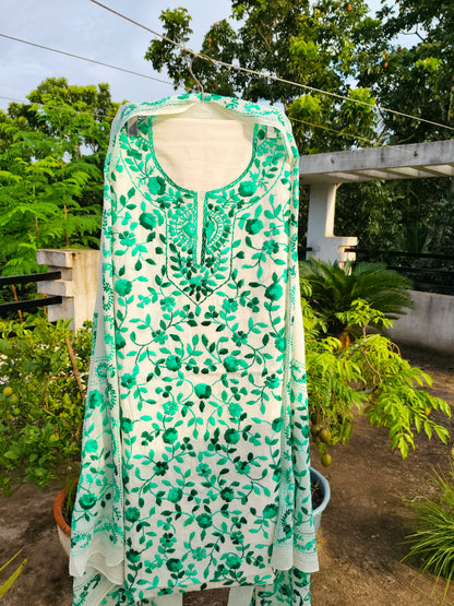 Chikonwala's Exclusive Hand Embroidered Fulkari Dress