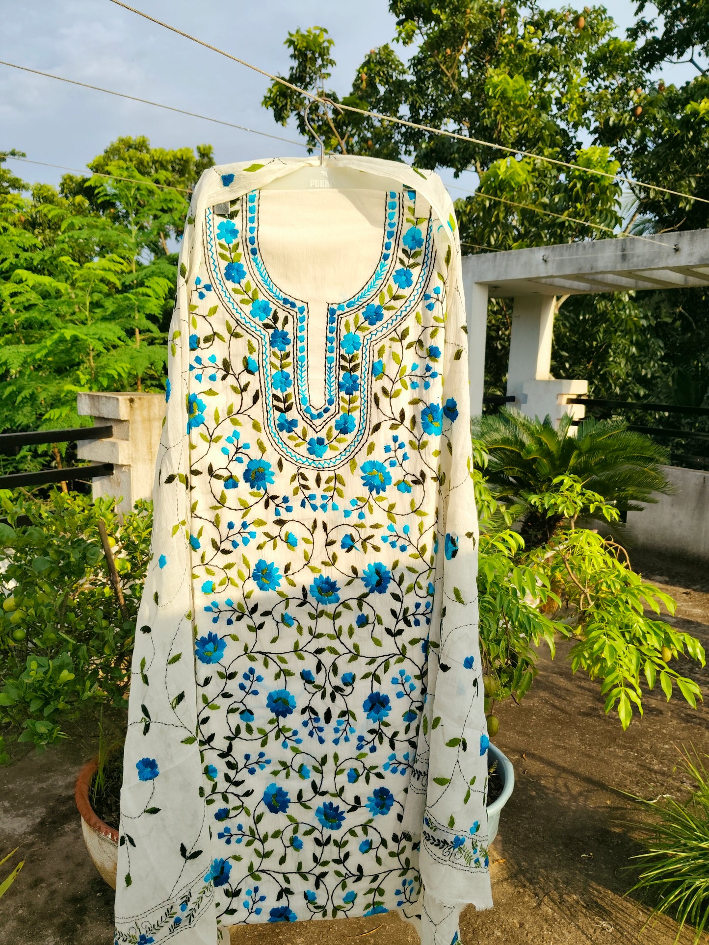 Chikonwala's Exclusive Hand Embroidered Fulkari Dress