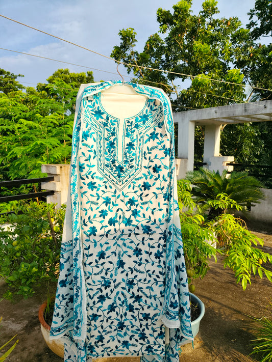 Chikonwala's Exclusive Hand Embroidered Fulkari Dress